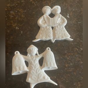 Vintage HAVILAND Limoges France White Porcelain 1973  19774  Christmas ornaments